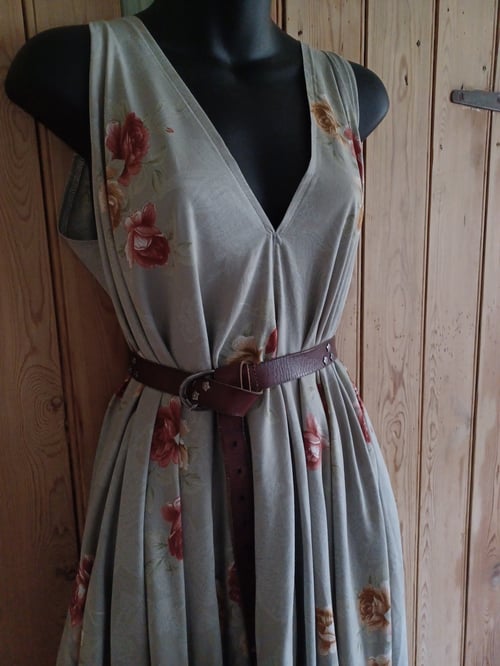 Image of Zero Waste Drape Dress- Vintage Roses