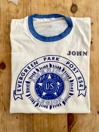 Image 1 of 70s AMERICAN LEGION TWO-TONE RINGER T-SHIRT