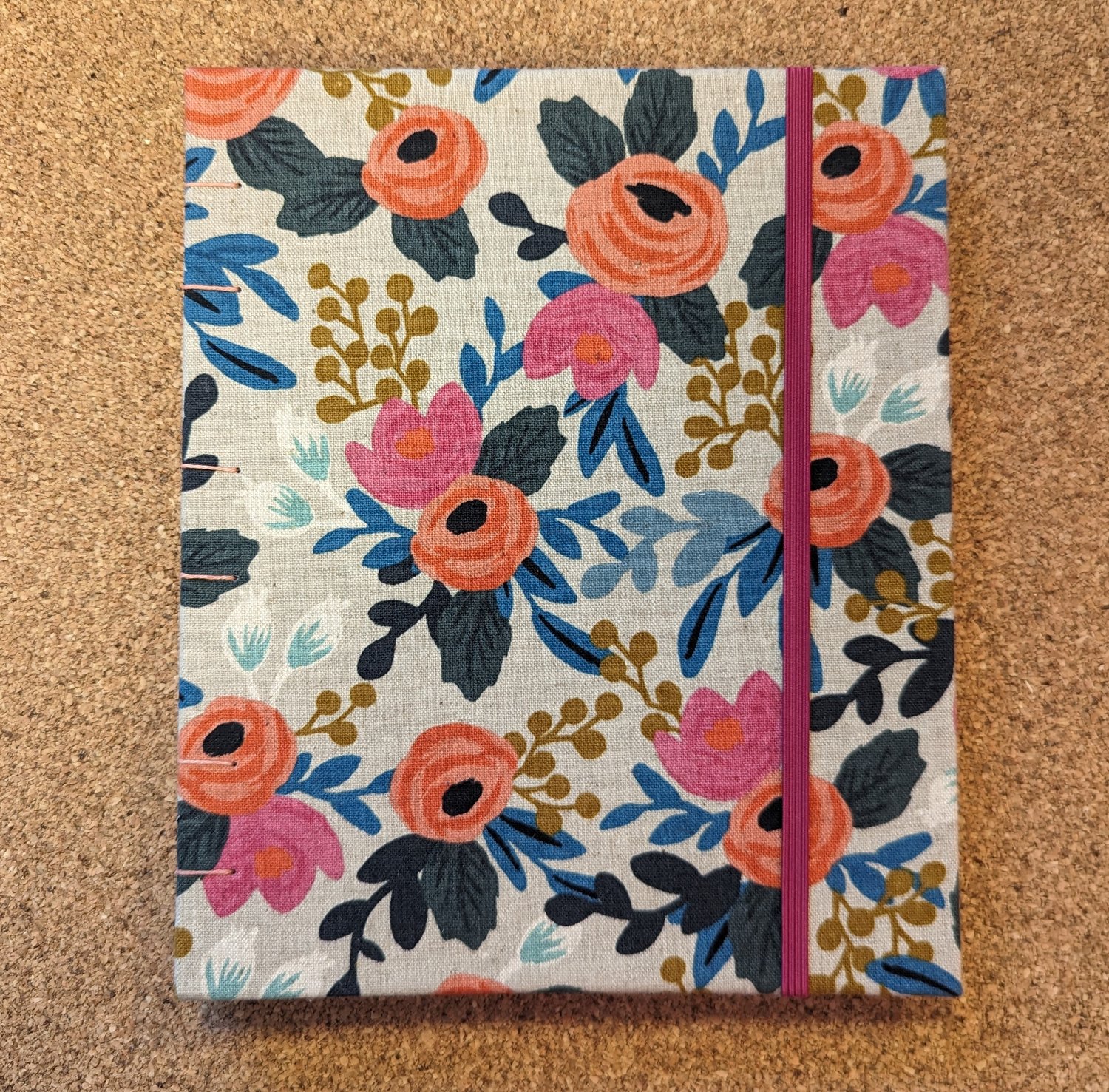 Image of Large Floral Canvas Lined Journal