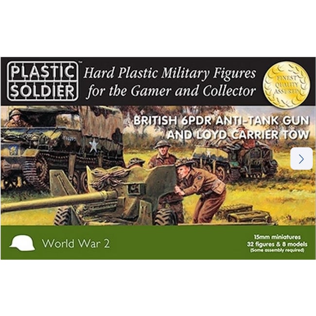 British 6 pdr anti tank gun and Loyd carrier (WW2G15003)