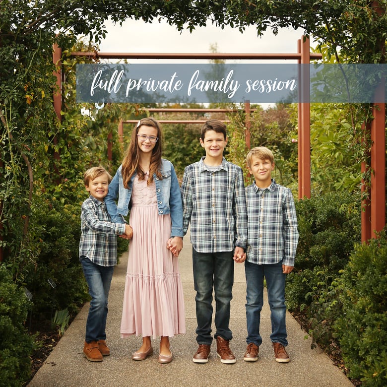 Image of Full Family Sessions, starting at . . .