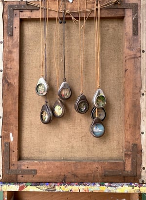 Image of diorama necklace - balcony blooms