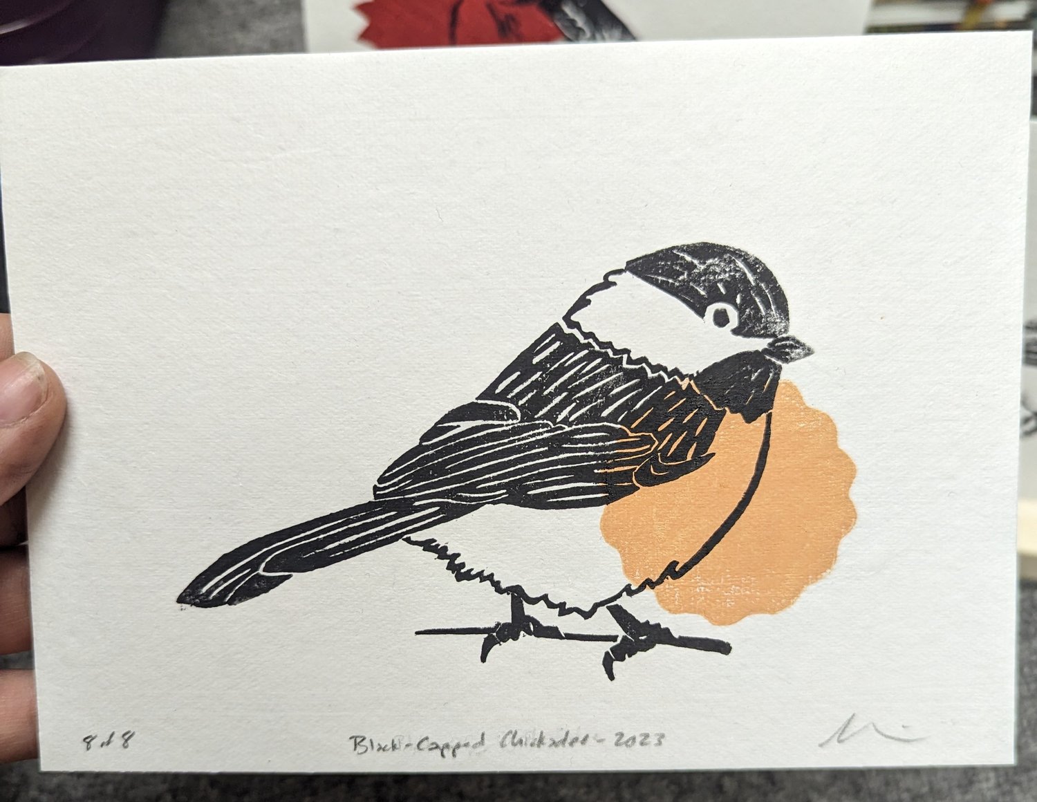 Image of Black-Capped Chickadee Art Print