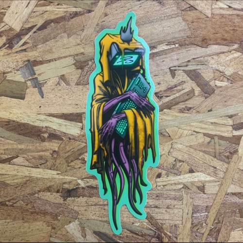 Image of The Cyber King In Yellow (Sticker) by Jordan Noir