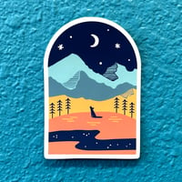 Image of Coyote Landscape Sticker