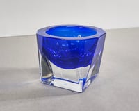 Image 1 of Faceted Cobalt Blue Small Catchall Dish