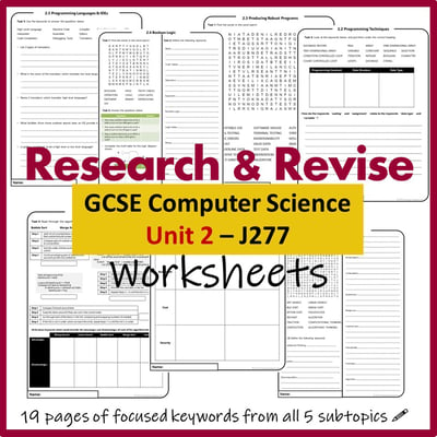 Image of OCR GCSE Computer Science (9-1) Unit 2- Research & Revise Work Book