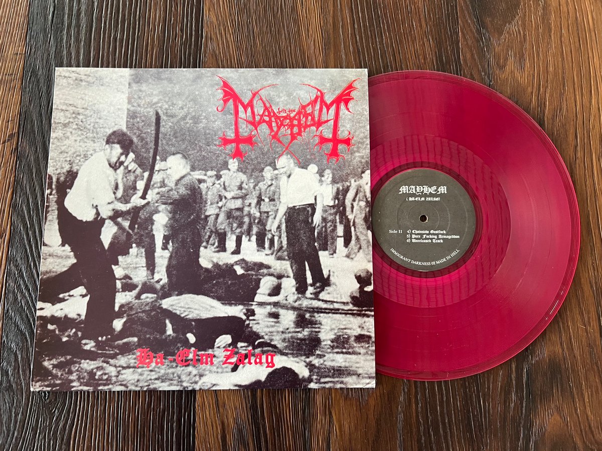 Mayhem / Ha-Elm Zalag LTD100 ブラックメタル MAYHEM - AH ELM ZALAG RED VINYL | Deathcrush Records