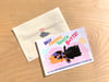 Best Friends Touch Butts! | Cat Love + Friendship | Flat Card with Stickers