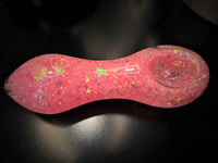 Image 1 of ICEY Pink Freezable Glitter Glass Pipe Smoking Bowl