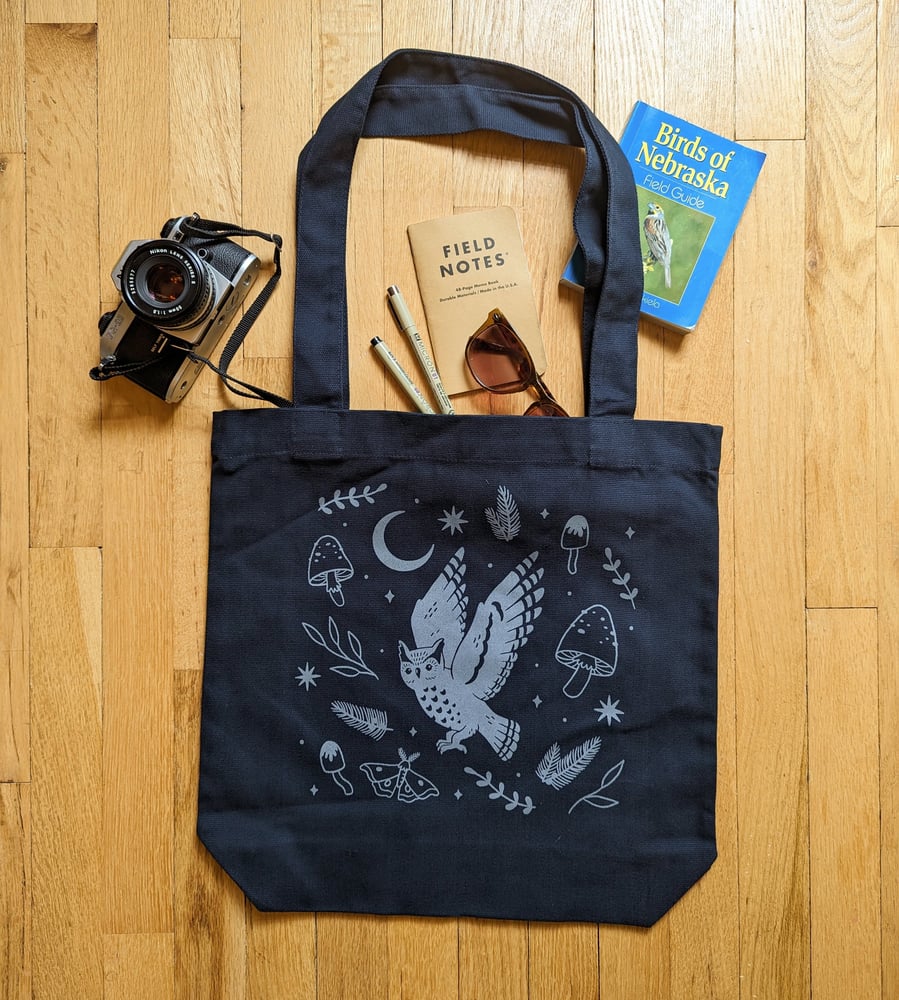Image of Owl tote bag