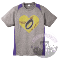 Image 2 of Onalaska Softball/Baseball: Unisex Heather Colorblock Contender Tee