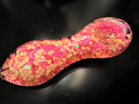 Image 1 of 5" Freezable Glitter Glass Pipe, Glycerin Glass Pipe