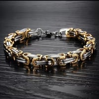 Two Tone Stainless Steel Men’s Bracelet 