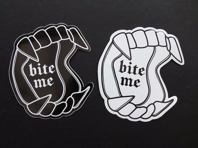 Bite Me Sticker 