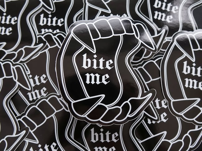 Bite Me Sticker 