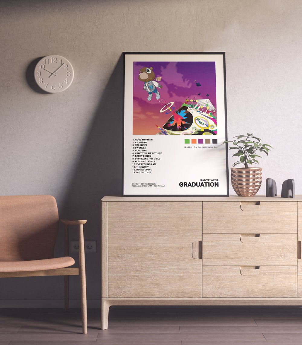 Kanye West - Graduation Album Cover Poster Print