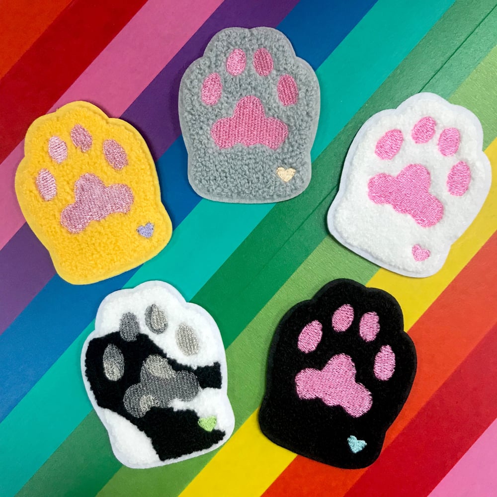 Image of 3" Chenille Paw Patches - SEW-ON