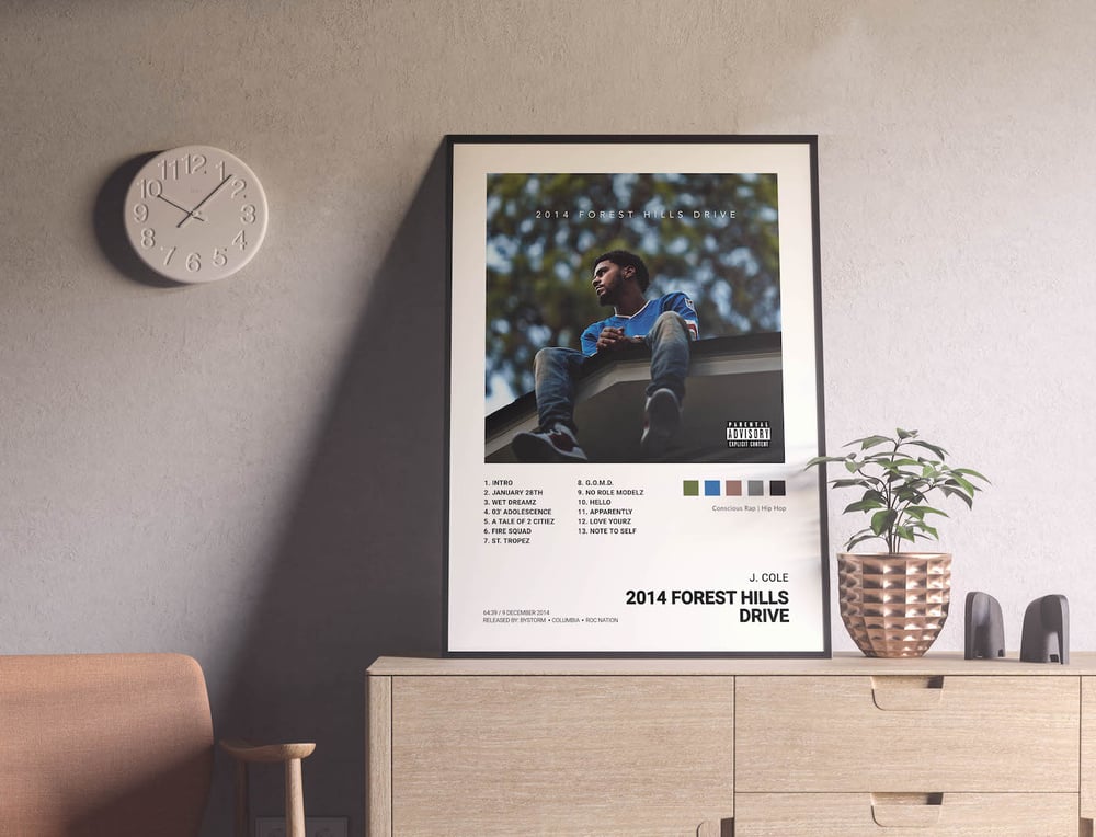J. Cole - Couverture de l'album 2014 Forest Hills Drive Poster