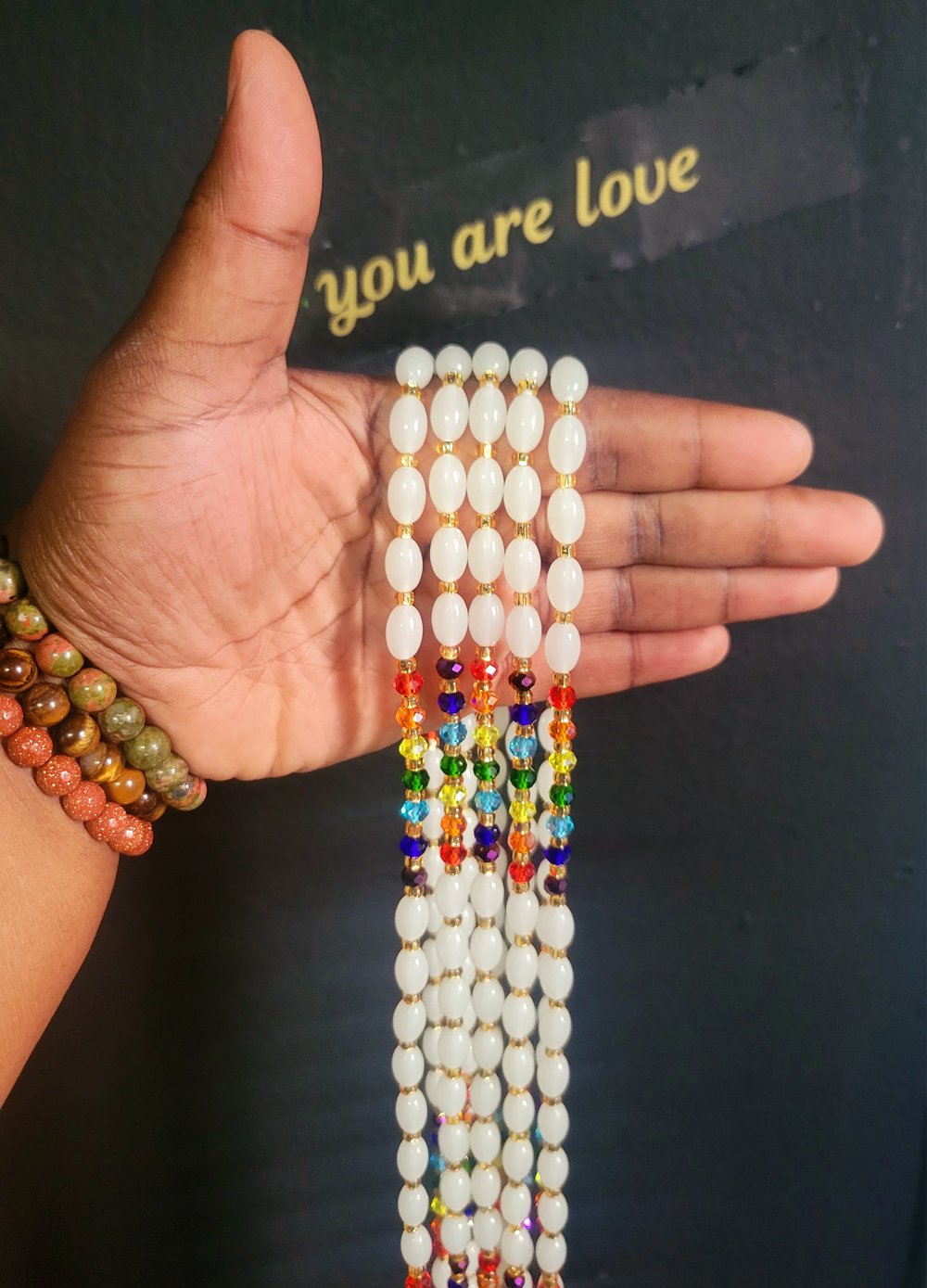 Image of Oval glow in the dark waistbeads 