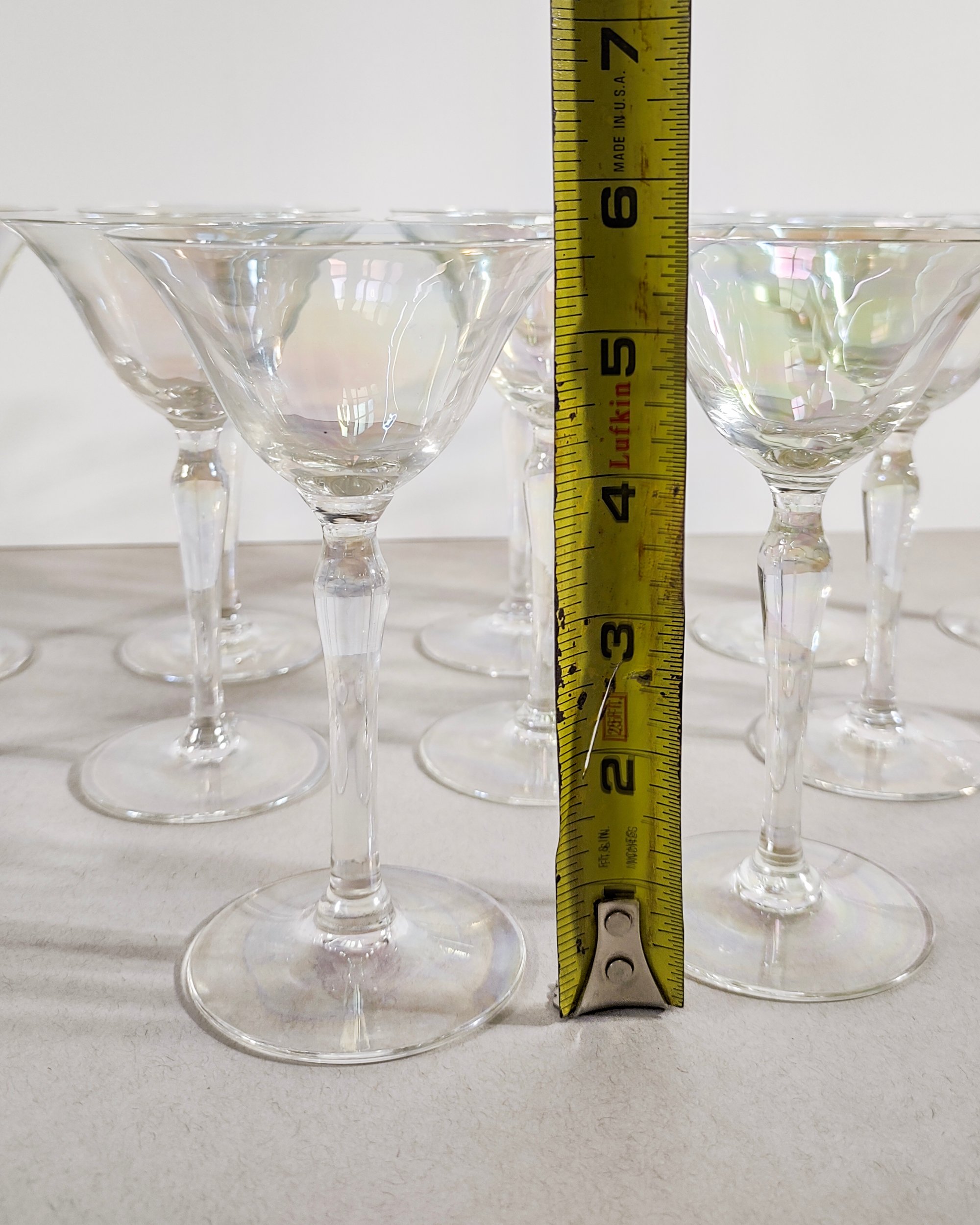 6 Vintage Etched Crystal Wine Glasses, Set of 6, Fostoria
