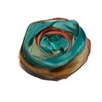 Image 5 of 10YD. TRIBAL HAND DYED SARI SILK RIBBON/HAND DYED BY COLOR KISSED SILK