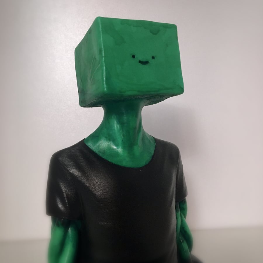 Image of Green Rumble - hand painted bust