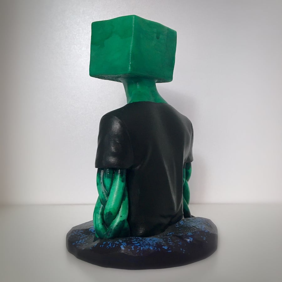 Image of Green Rumble - hand painted bust