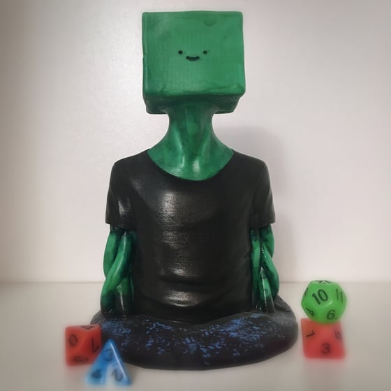 Image of Green Rumble - hand painted bust