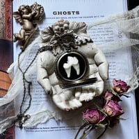 Image 2 of Coyote Tooth Antique Pocket Watch Necklace - Black Velvet