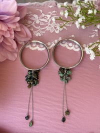 Image 3 of Turquoise Cluster Dangles (Silver)