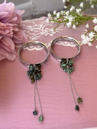 Image 4 of Turquoise Cluster Dangles (Silver)