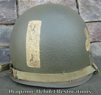 Image 2 of WWII M-1 Helmet 101st Airborne 327th GIR Captain 