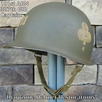 Image 1 of WWII M-1 Helmet 101st Airborne 327th GIR Captain 