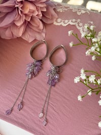 Image 2 of Amethyst Cluster Dangles (Silver)