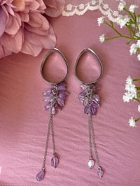 Image 3 of Amethyst Cluster Dangles (Silver)