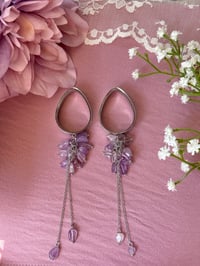 Image 1 of Amethyst Cluster Dangles (Silver)