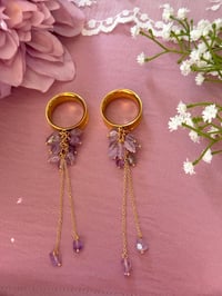 Image 3 of Amethyst Cluster Dangles (Gold)