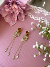 Image 3 of Green Grape Agate Cluster Dangles (Gold)