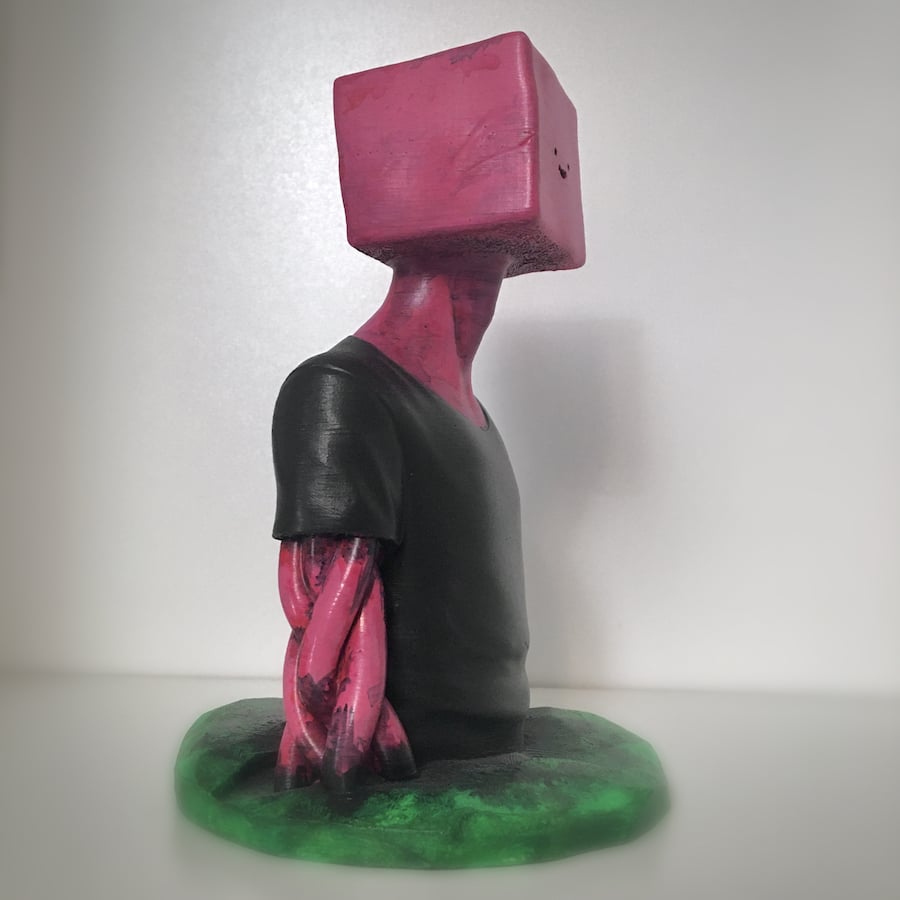 Image of Pink Rumble - hand painted bust - 2