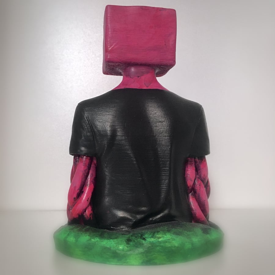 Image of Pink Rumble - hand painted bust - 2