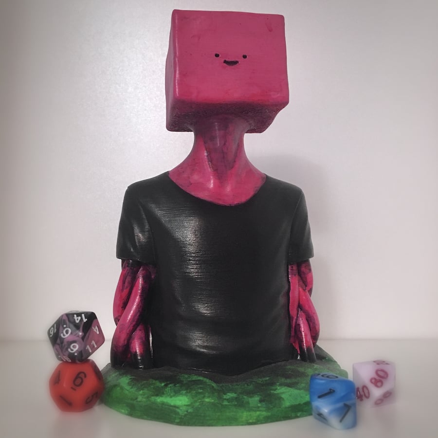 Image of Pink Rumble - hand painted bust - 2