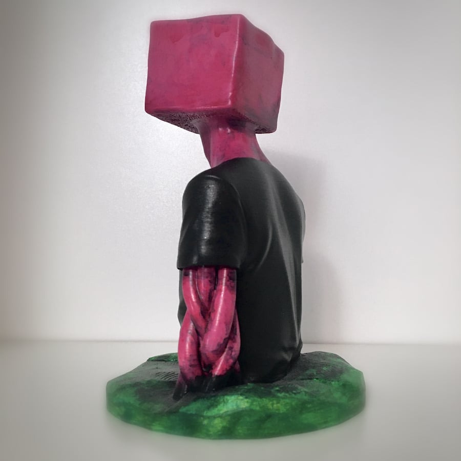 Image of Pink Rumble - hand painted bust - 3