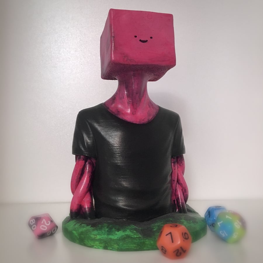 Image of Pink Rumble - hand painted bust