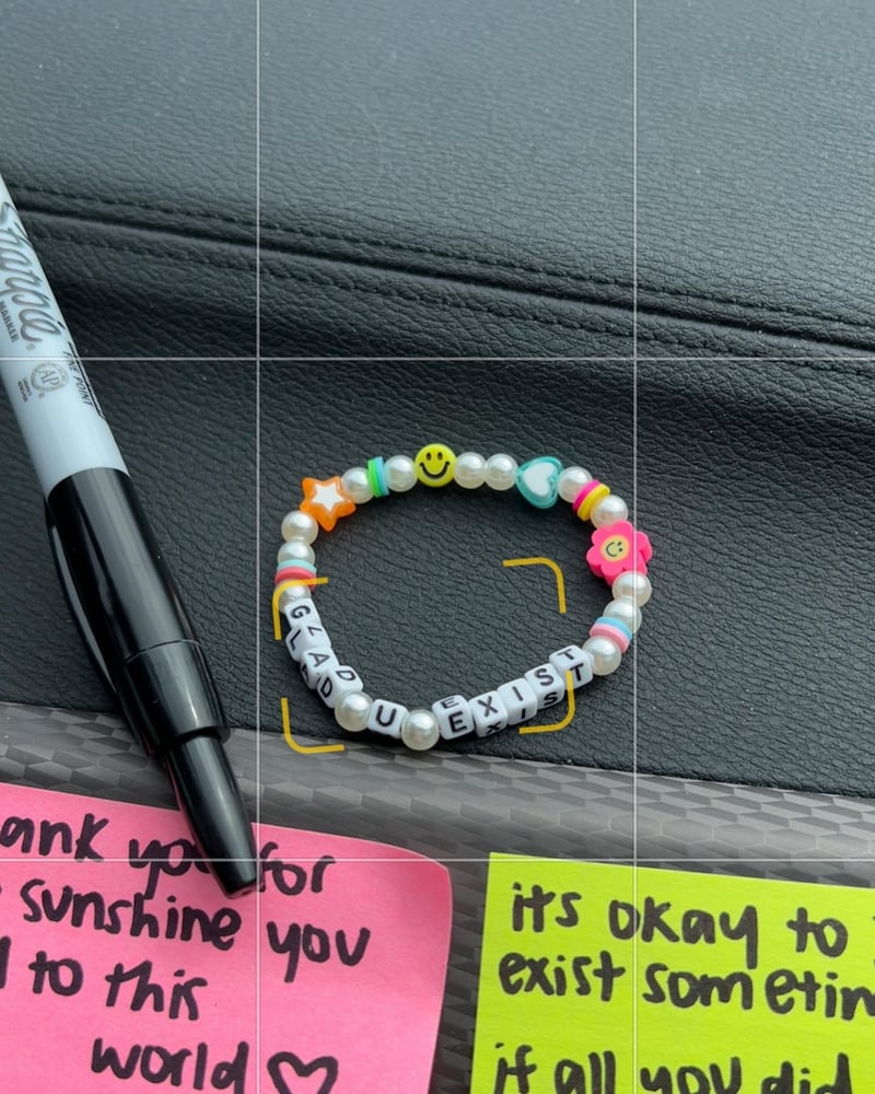 Image of “glad u exist” bracelet 