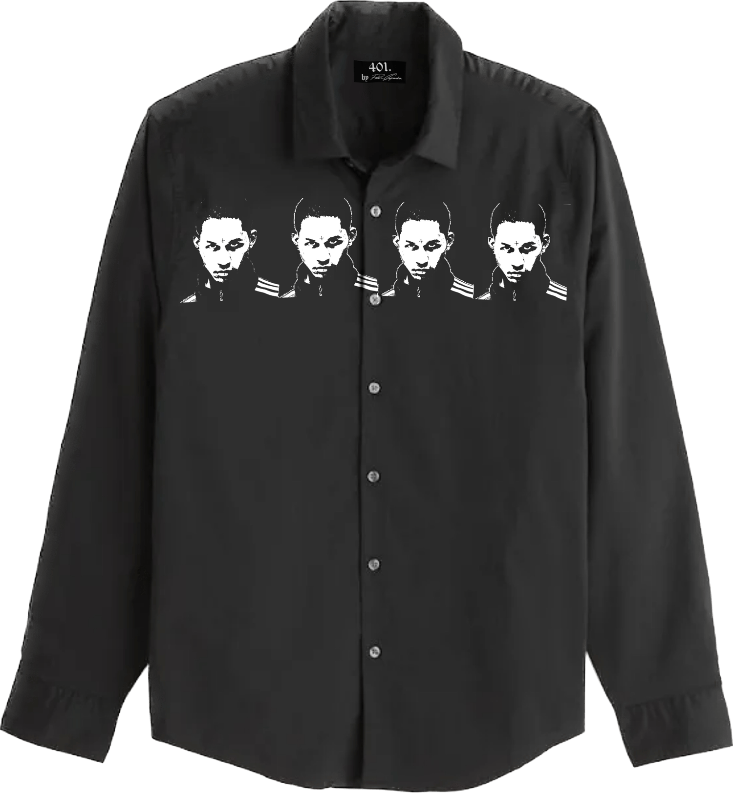 Black Fredo Button Up