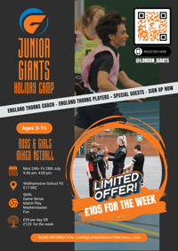 Junior Giants Camps & Traning Sessions