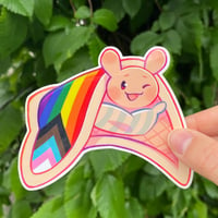 Image 1 of Pride Manta - Jumbo sticker