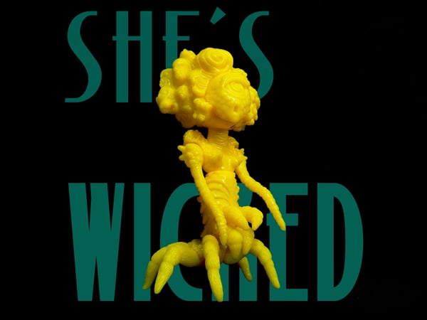 Image of SHE'S WICKED, SOFTVINYL YELLOW BLANKS