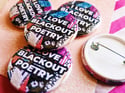 Pin Badge: I love Blackout Poetry